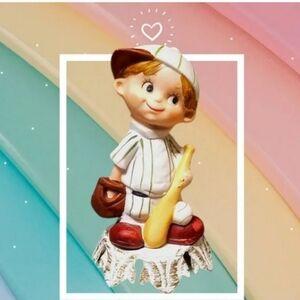 Kid Baseball Player Figurine without Plug